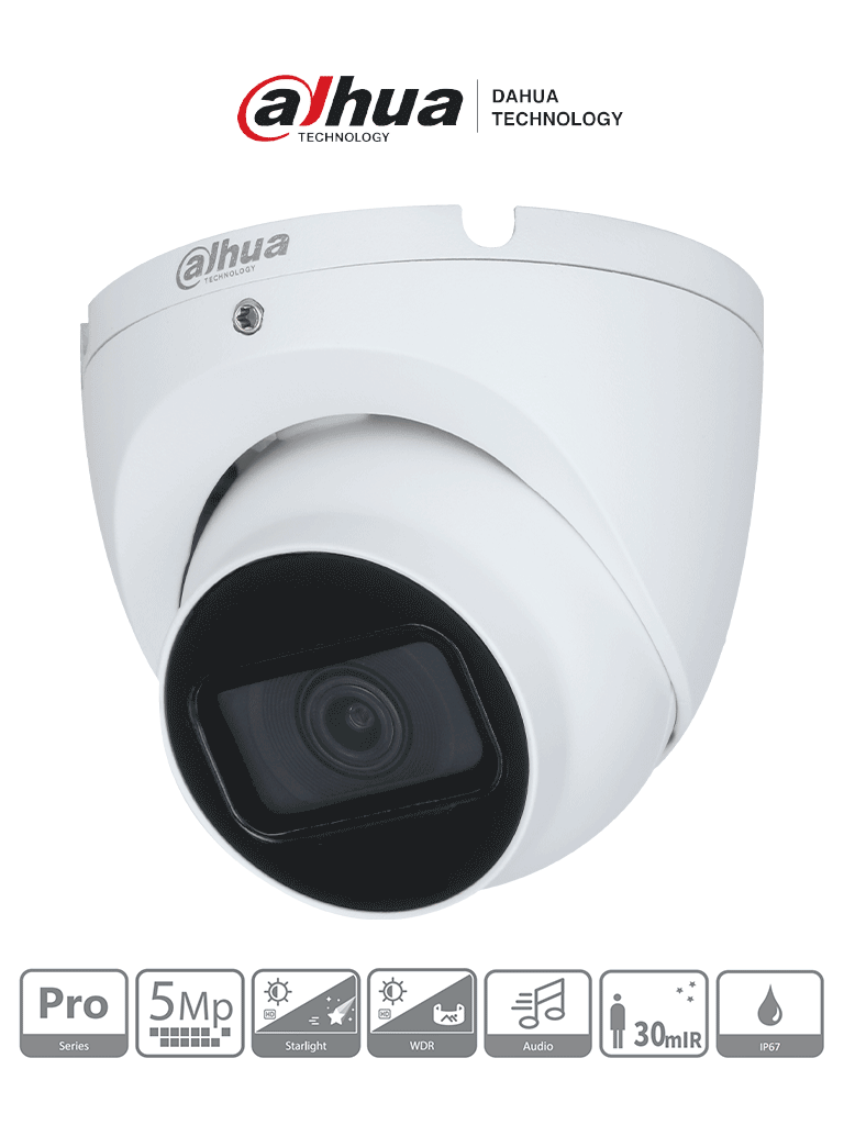 DAHUA HAC-HDW2501TLM-A – Cámara Domo 5MP, Serie Pro con lente de 2.8mm DAHUA HAC-HDW2501TLM-A – Cámara Domo 5MP, Serie Pro con lente de 2.8mm