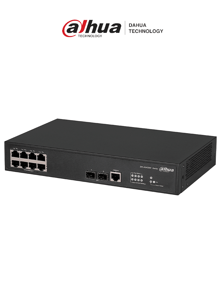 DAHUA DH-AS4300-8GT2GF- Switch Gigabit administrable de capa 2 con 8 p