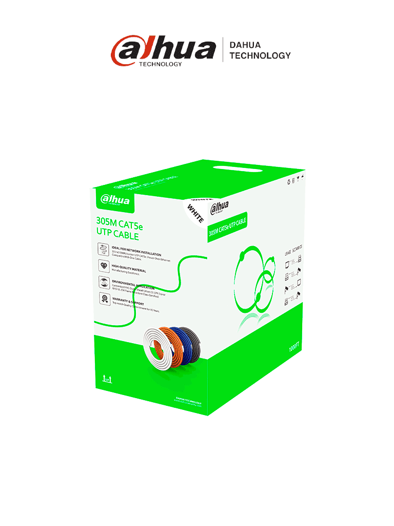 DAHUA PFM922I-5EUN-C -Bobina de cable UTP Cat5e de 305 metros, color b