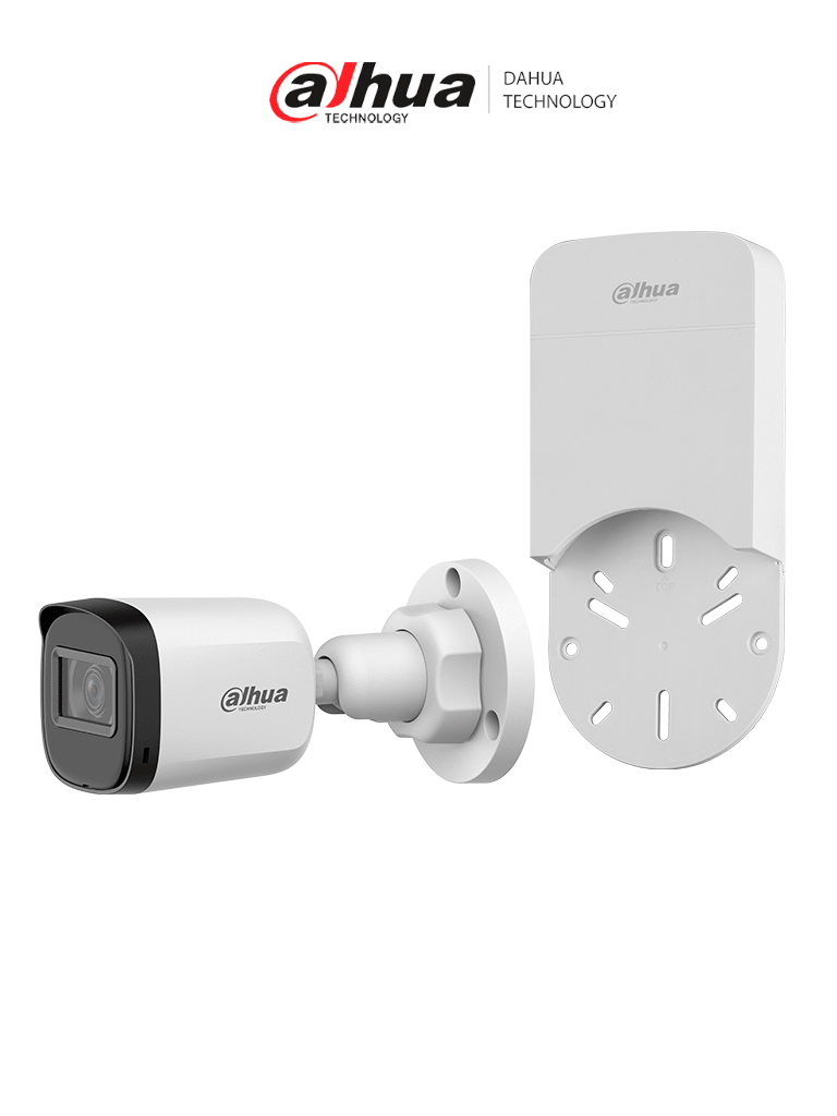 DAHUA HAC-B1A21N-U + DH-PFA12A- Paquete de Cámara bullet de 2 MP, lent