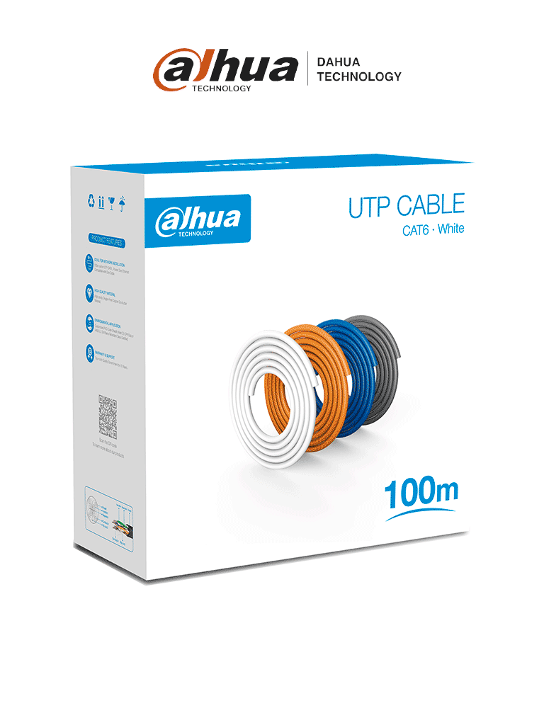 DAHUA PFM920I-6UN-C-100 – Bobina de 100 Mts de Cable UTP Cat6 100 Cobr