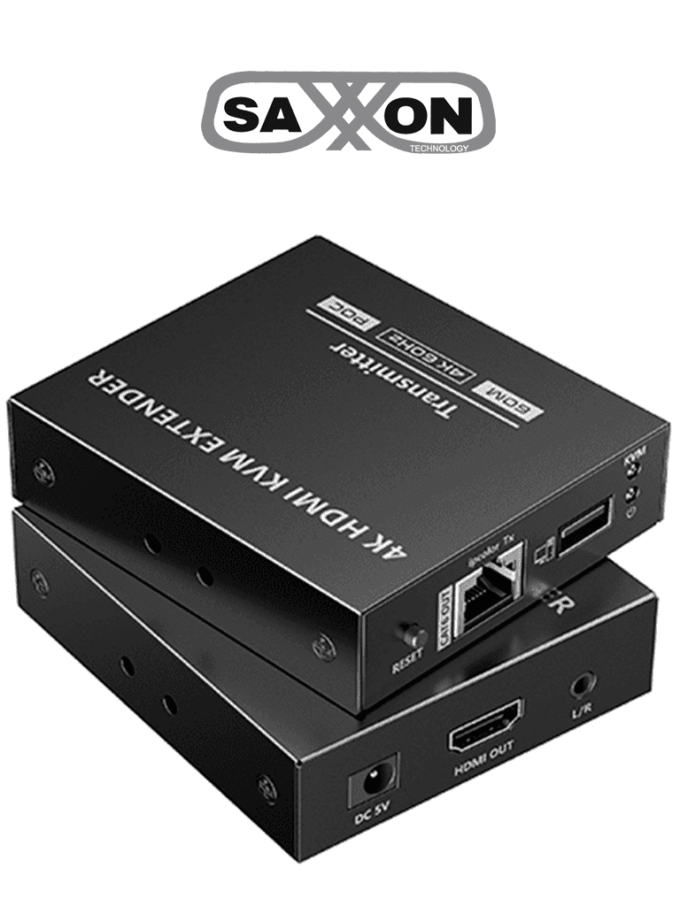 SAXXON LKV565KVM-P – Kit extensor HDMI de 2 Puertos Hasta 70 metros Co