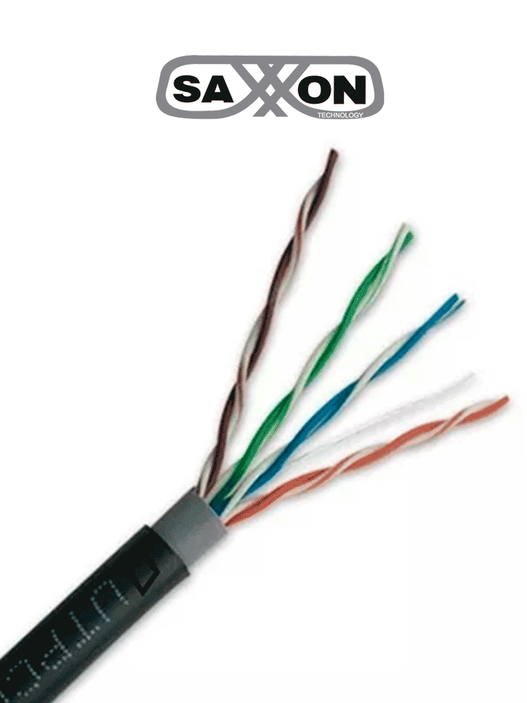 SAXXON OUTPCAT5ECOPEXT100 – Bobina de 100 Metros de Cable UTP Cat5e 10 SAXXON OUTPCAT5ECOPEXT100 – Bobina de 100 Metros de Cable UTP Cat5e 10