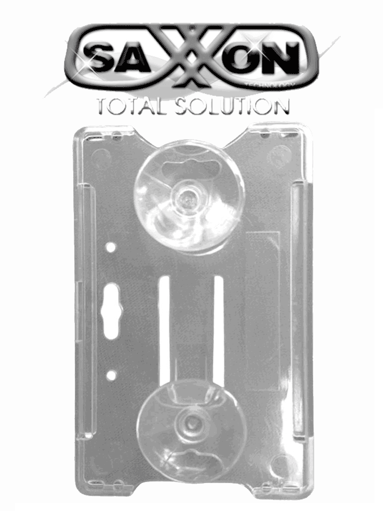 SAXXON ASCBCT2 – Porta Tarjeta de Plástico Transparente Compatible con