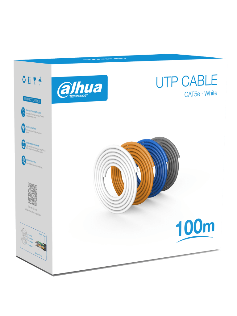 DAHUA PFM920I-5EU-U-100 – Bobina de 100 Mts de Cable UTP Cat5e 100 Cob