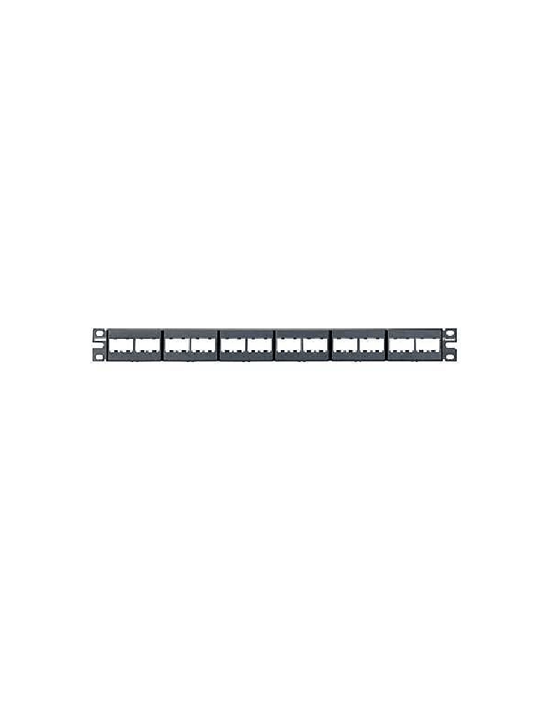 PANDUIT CPP24WBLY Panel de Parcheo Mini-Com, 24 Puertos, 1 UR vacío (s