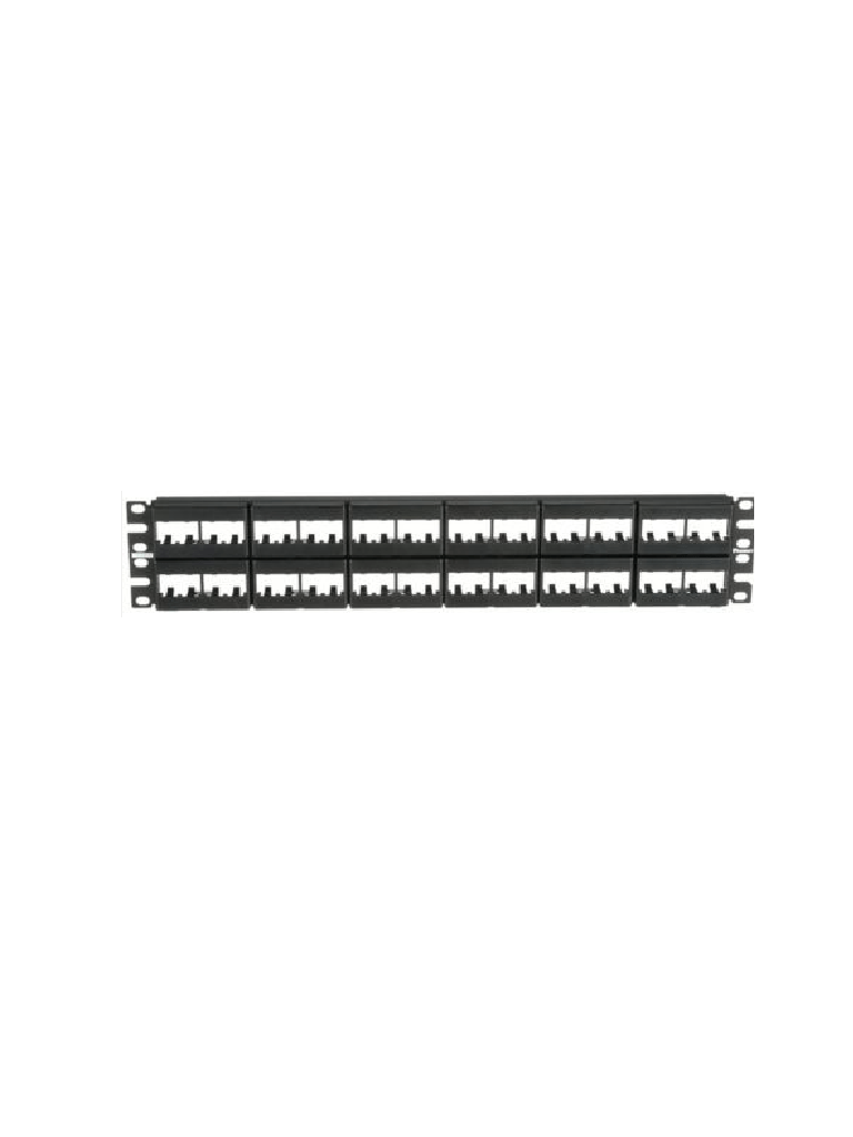 PANDUIT CPP48WBLY – Panel de distribución Mini-Com™, 48 puertos, 2 RU,