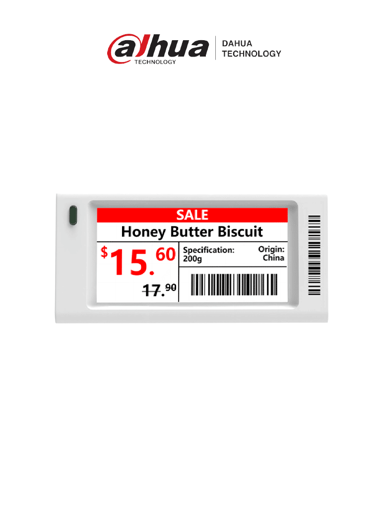 DAHUA DHI-ESL-E026A – Etiqueta electrónica ofrece comunicación Bluetoo DAHUA DHI-ESL-E026A – Etiqueta electrónica ofrece comunicación Bluetoo