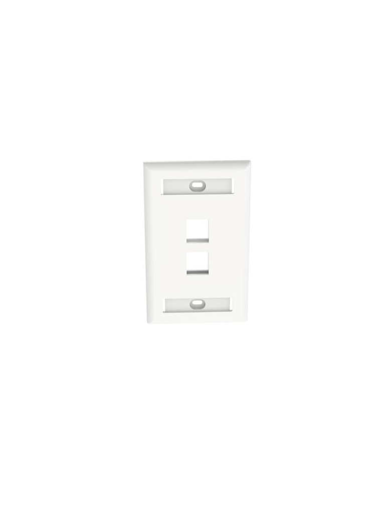 PANDUIT NK2FWHY – Faceplate de pared 2 puertos Color Blanco La placa f