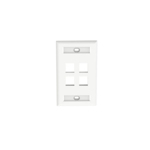 PANDUIT NK4FWHY – Faceplate de pared 4 puertos Color Blanco La placa f PANDUIT NK4FWHY – Faceplate de pared 4 puertos Color Blanco La placa f