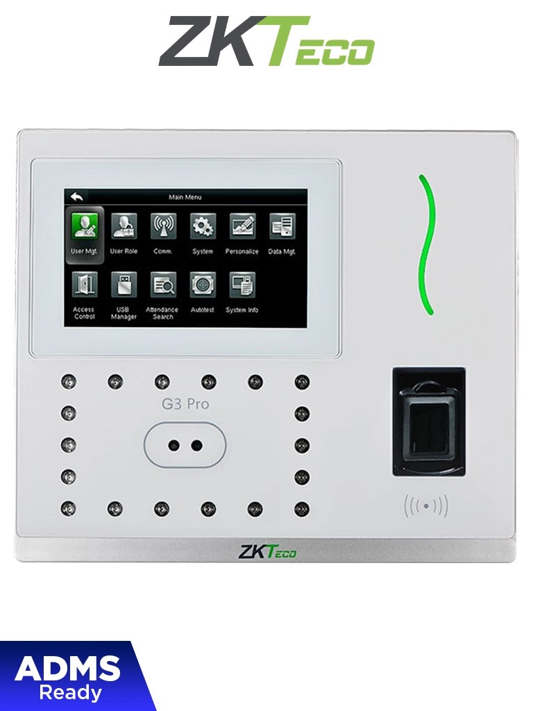 ZKTECO G3PRO – Control de Asistencia y Acceso Básico con Autenticación ZKTECO G3PRO – Control de Asistencia y Acceso Básico con Autenticación