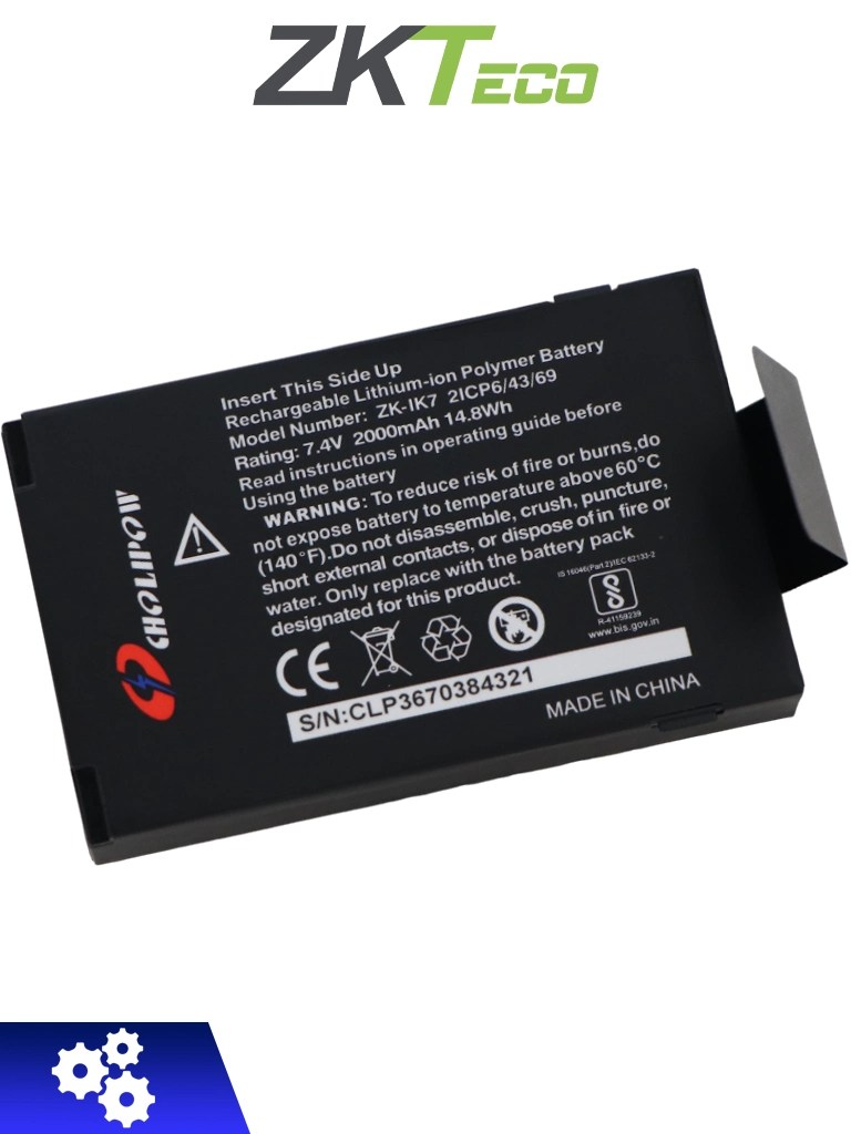 ZKTECO IK7 – Batería de Respaldo para Terminales de Control de Asisten