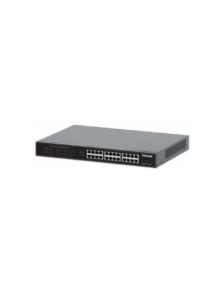 Intellinet – 561891 Switch PoE+ de 24 puertos Gigabit con 2 puertos SF