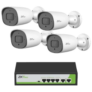 ZKTECO POE4255CPAK – Paquete de 4 Cámaras IP Bullet Full Color 5MP BS8 ZKTECO POE4255CPAK – Paquete de 4 Cámaras IP Bullet Full Color 5MP BS8