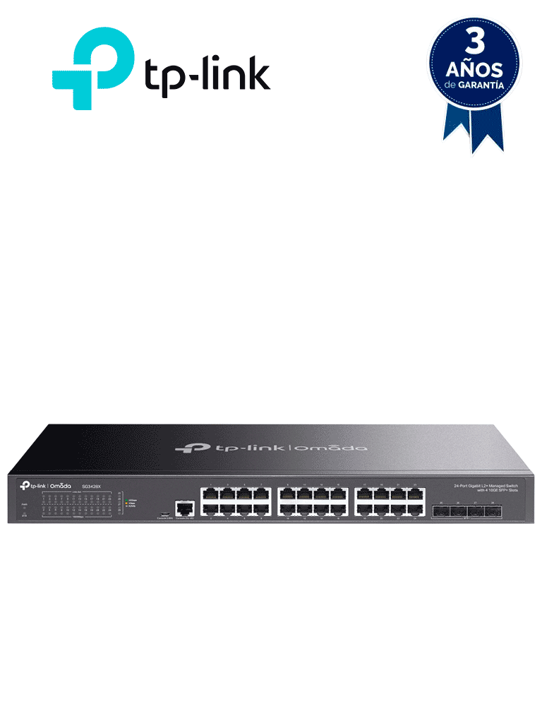 TP-LINK TL-SG3428X – Switch Omada SDN administrable con 24 puertos Gig TP-LINK TL-SG3428X – Switch Omada SDN administrable con 24 puertos Gig