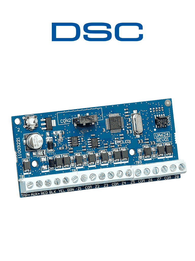 DSC HSM2108 – Módulo Expansor de 8 Zonas Cableadas compatible con pane