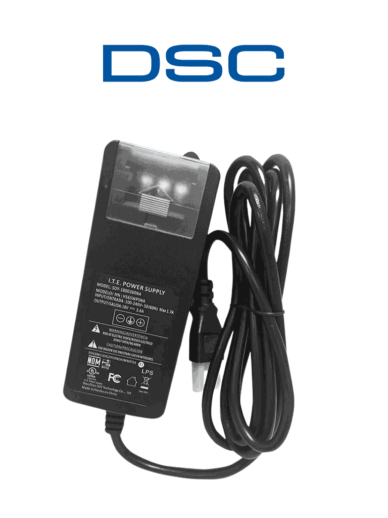DSC HS65WPSNA – Fuente de alimentación 18 Vcd 3.6 Amp compatible con P