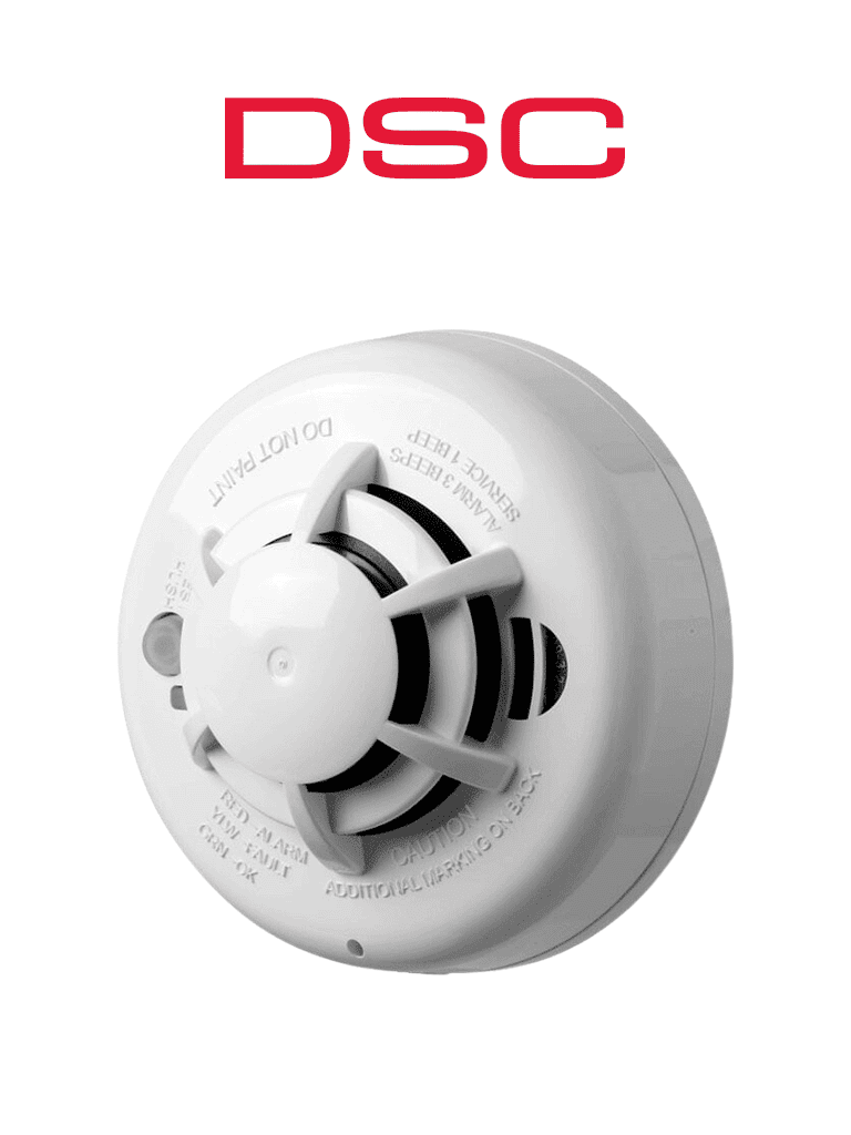 DSC WS4936 – Detector de humo fotoeléctrico y calor inalámbrico con fr