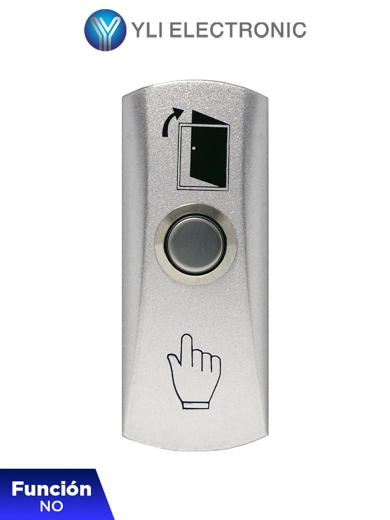 YLI PBK815 – Botón de Salida Mecánico, Carcasa Metálica, Función NO, S