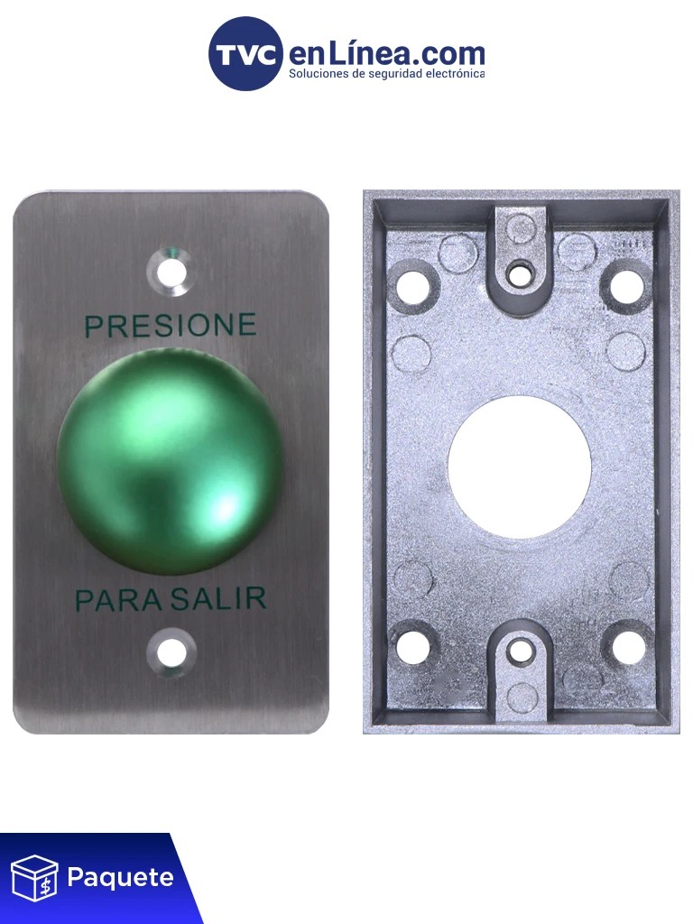 YLI PBK818A800AM – Paquete con Botón de Salida Tipo Hongo y Caja de Mo YLI PBK818A800AM – Paquete con Botón de Salida Tipo Hongo y Caja de Mo