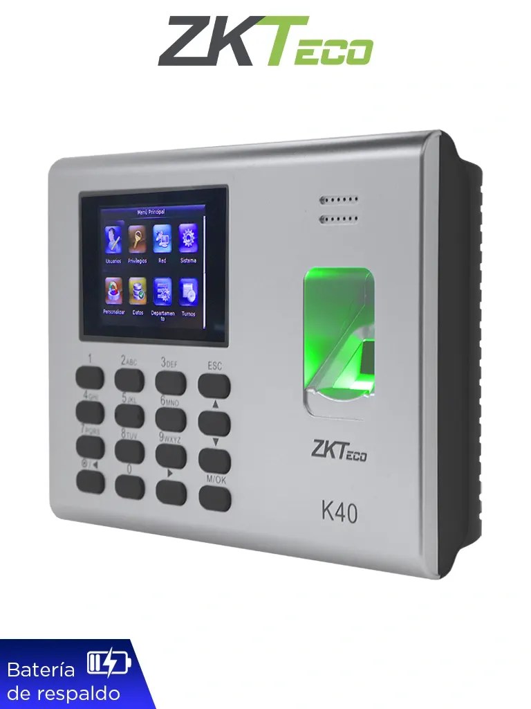 ZKTECO K40 – Control de Asistencia y Acceso Básico con Huella Digital