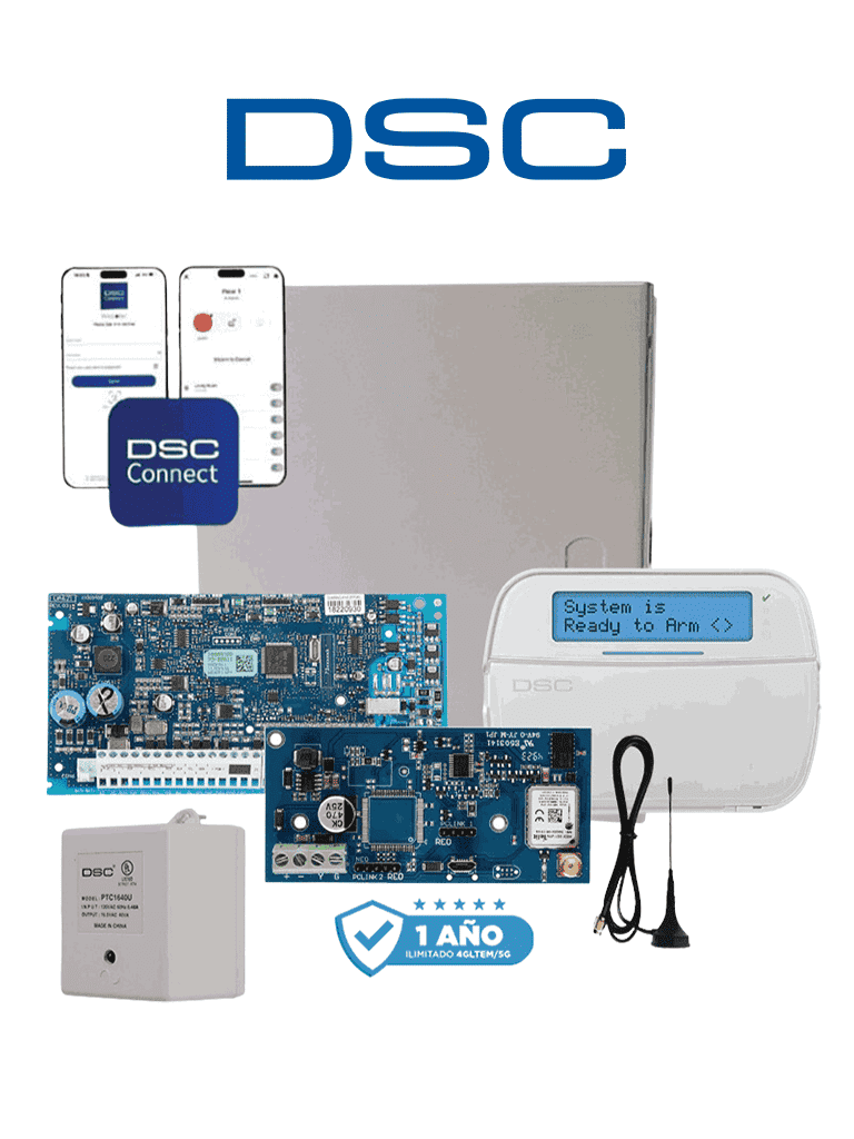 DSC NEO-LCD-LE4050M- Kit Neo 32 Zonas Panel HS2032 Teclado Alfanuméric