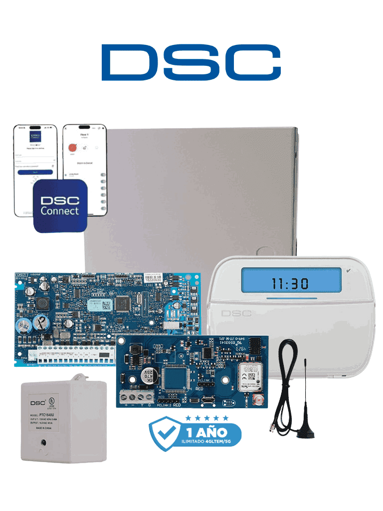 DSC NEO-ICONO-LE4050M- Kit Neo 32 Zonas Panel HS2032 Teclado Iconos HS