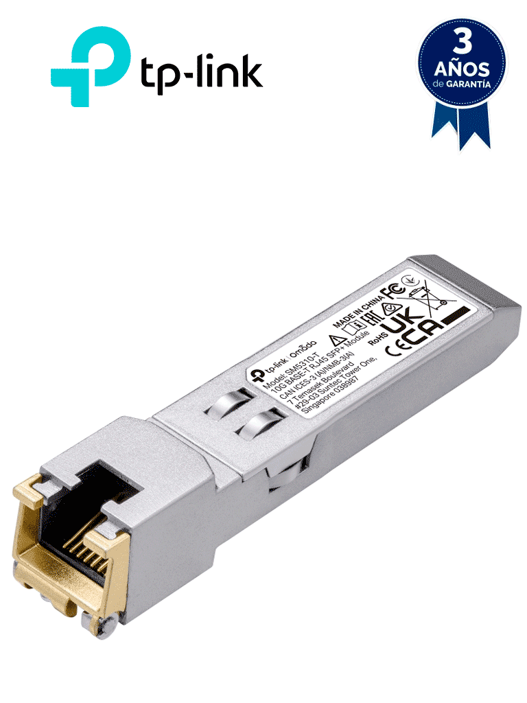TP-LINK – TL-SM5310-T Transceptor mini-GBIC SFP De fibra 10GBASE-T SFP