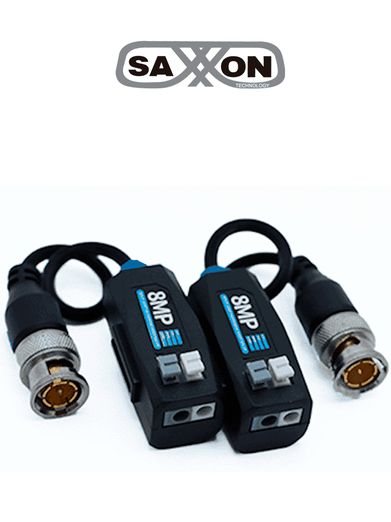 SAXXON SXCF800 – Par de Transceptores Pasivos 4K Botónes Push 8MP ( 4K