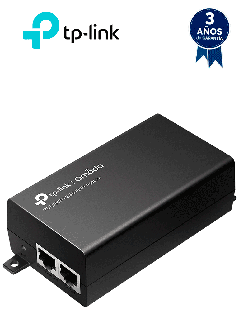 TP-LINK TL-POE260S – Inyector POE 2.5GbE , IEEE802.3af at, suministra