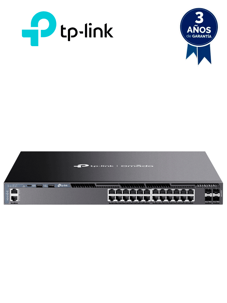 TP-LINK SG6428X – Switch Omada L3 Stackable de 24 puertos Gigabit y 4