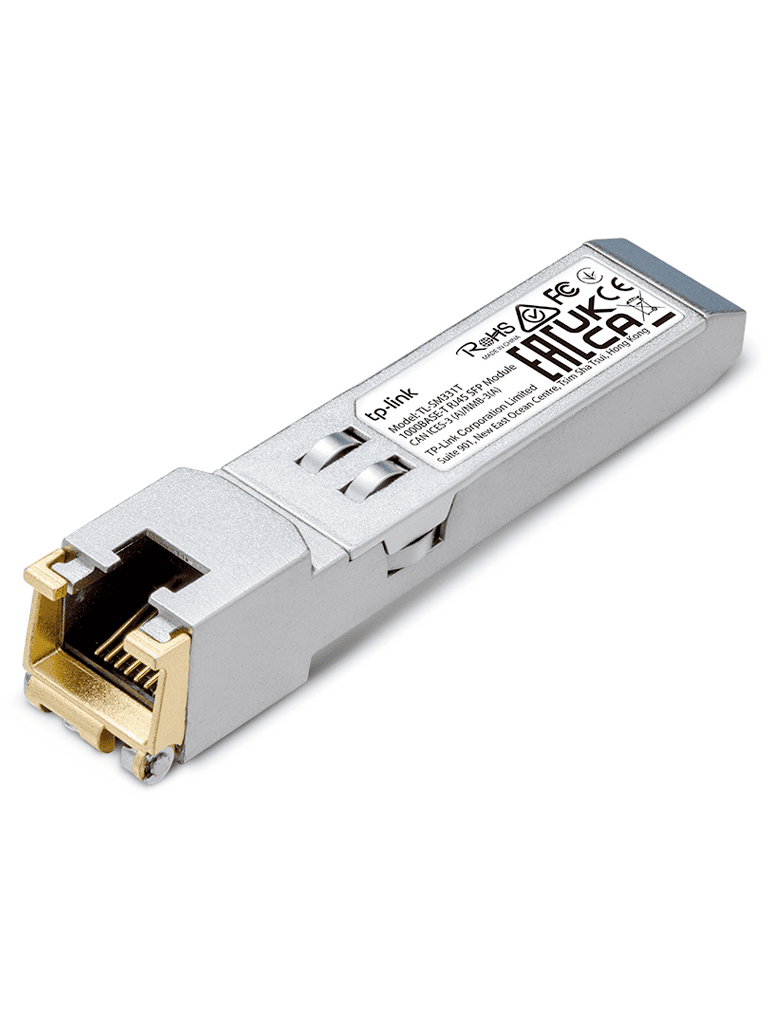 TP-LINK – TL-SM331T Transceptor mini-GBIC SFP 1000BASE-T RJ45 Para cab TP-LINK – TL-SM331T Transceptor mini-GBIC SFP 1000BASE-T RJ45 Para cab