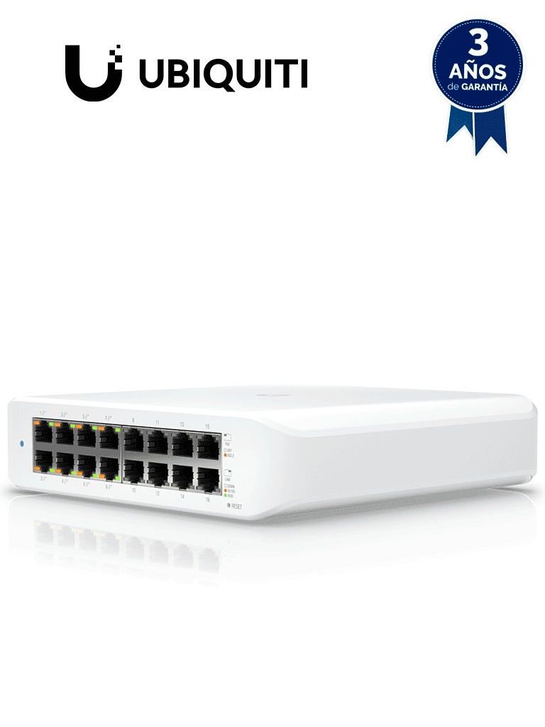 UBIQUITI USW-LITE-16-POE – Switch UniFi Lite, PoE administrable, con 1