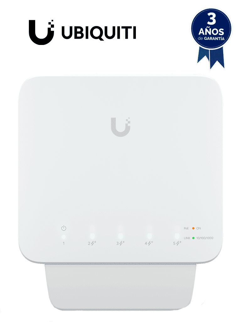 UBIQUITI USW-FLEX Switch UniFi para exterior IP55 de 5 puertos 10 100