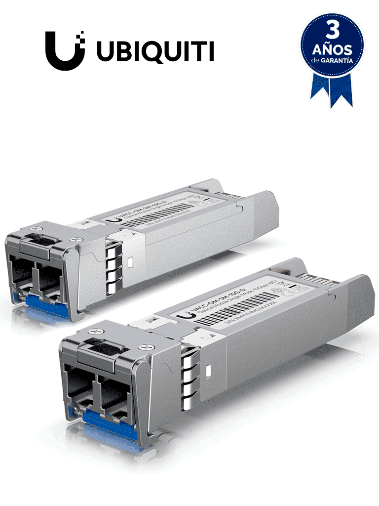 UBIQUITI UACC-OM-SM-10G-D-2 – Paquete de 2 transceptores SFP+ monomodo