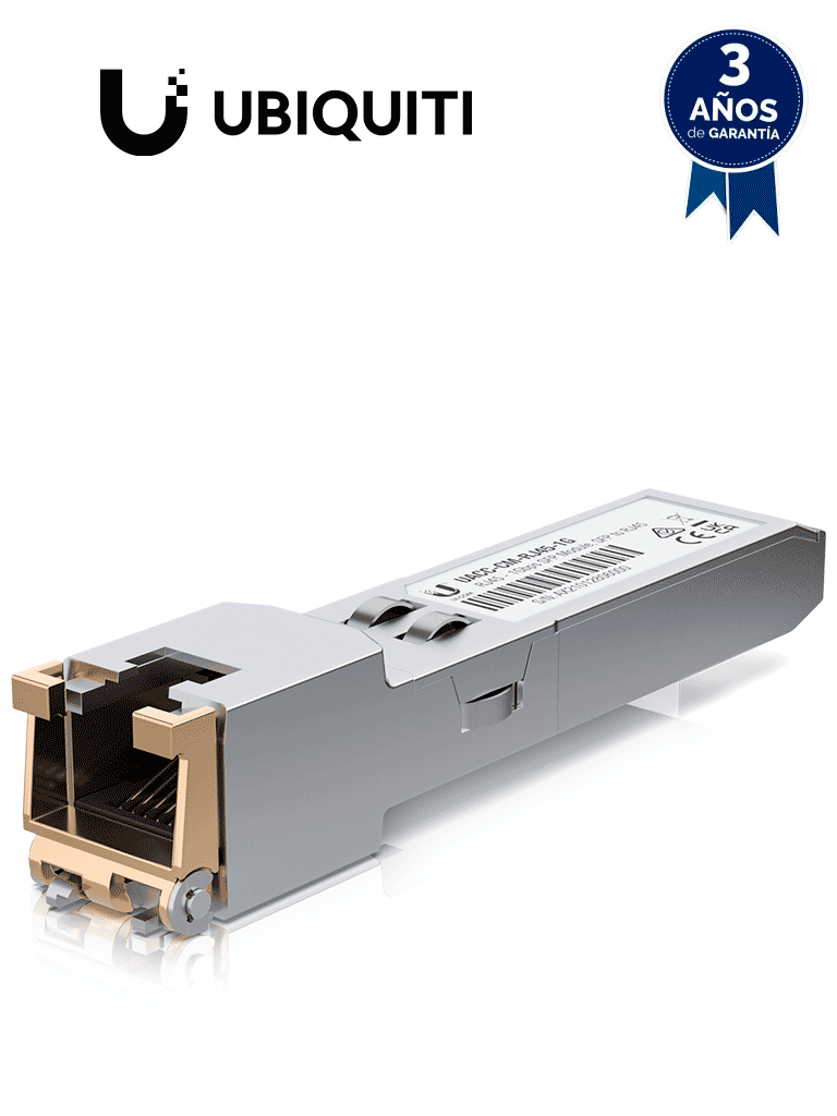 UBIQUITI UACC-CM-RJ45-1G – Modulo de Fibra UFiber Convertidor de SFP a