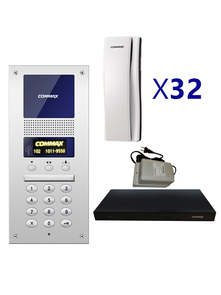COMMAX AUDIOGATEPAK32 – Paquete para 32 apartamentos para comunicación