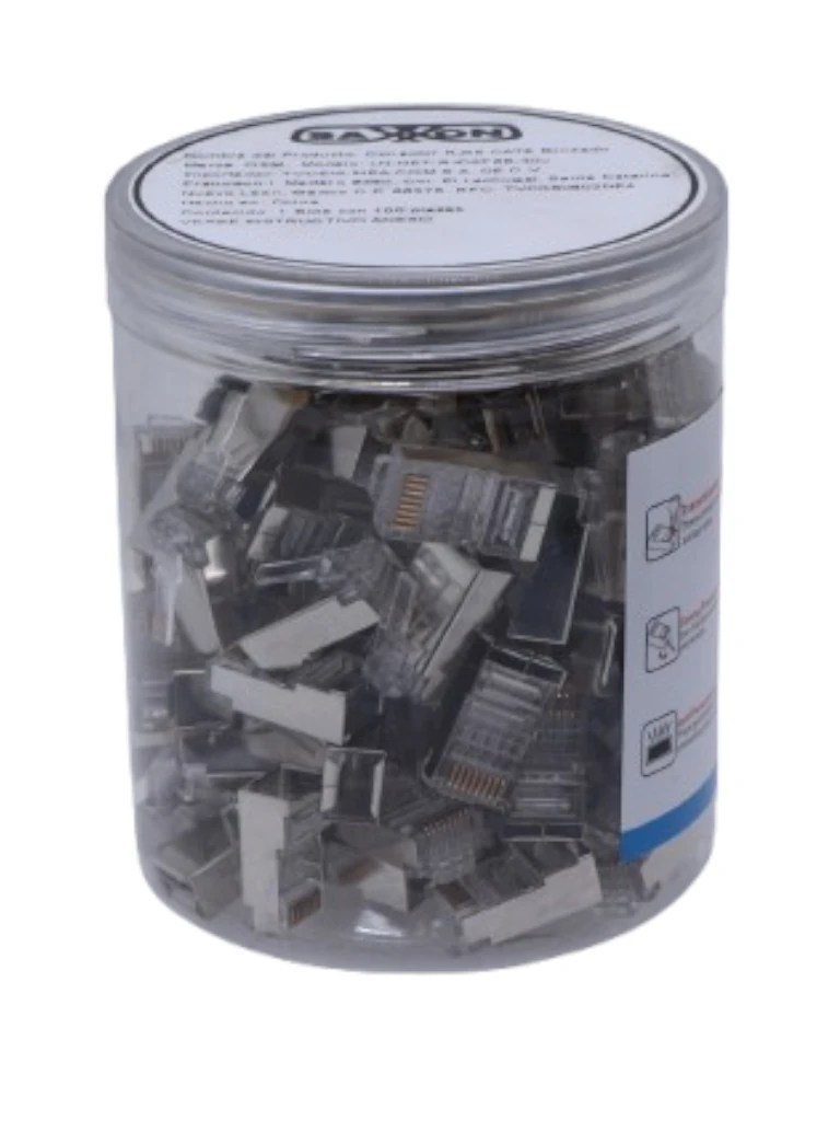 TCE LN-NET-RJCAT6B-30u – Plug Modular RJ45 Cat6 Blindado, Chapado en O