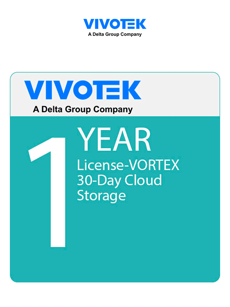 VIVOTEK VORTEX VX-CS30D-1Y – Licencia VORTEX de Almacenamiento en Nube