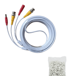 TCE-BNC10WLMG5-Paquete de Cable Siamés Armado Blanco de 10 Metros con TCE-BNC10WLMG5-Paquete de Cable Siamés Armado Blanco de 10 Metros con