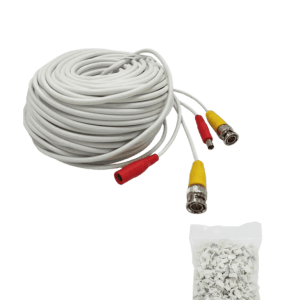 TCE-BNC20WLMG5-Paquete de Cable Siames Armado Blanco de 20 Metros con TCE-BNC20WLMG5-Paquete de Cable Siames Armado Blanco de 20 Metros con