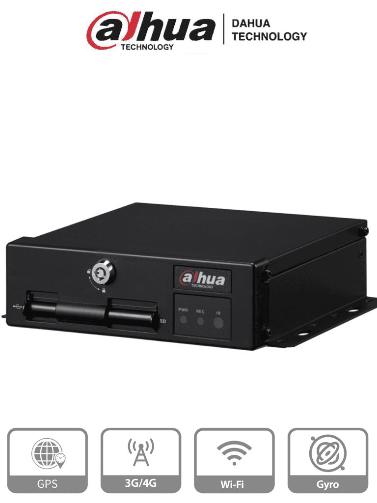 DAHUA MXVR1004-GFWI – DVR Móvil WiFi 1080p con IA 4 Canales Analogos +