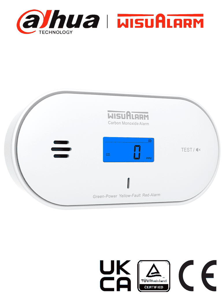 DAHUA WISUALARM DHI-HY-GC30A – Detector de monóxido de carbono (CO) au