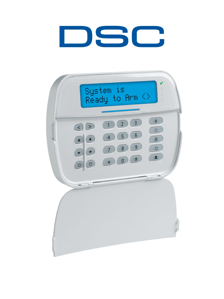 DSC HS2LCDWFP9 – Teclado LCD Alfanumérico Inalámbrico PowerG con crede