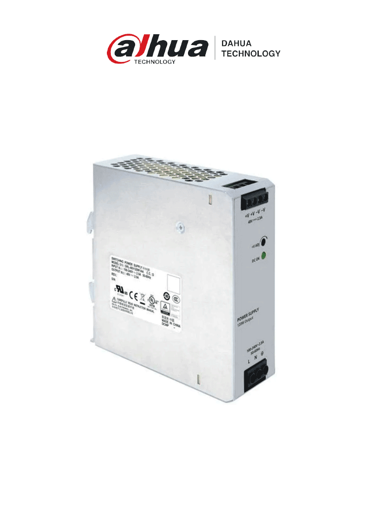 DAHUA DRL-48V120W1AA – Fuente de Alimentación de 48 VDC 2.5 Ampers Ins