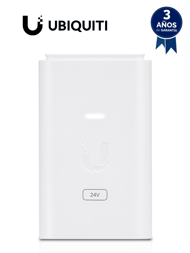 UBIQUITI POE-24-7W-G-WH – Inyector PoE Gigabit con protección contra d