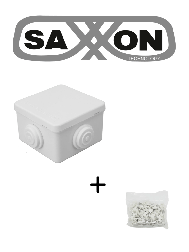 SAXXON SWD008LMG5MMC – Paquete de Caja de Conexiones 4 Entradas 80x80x