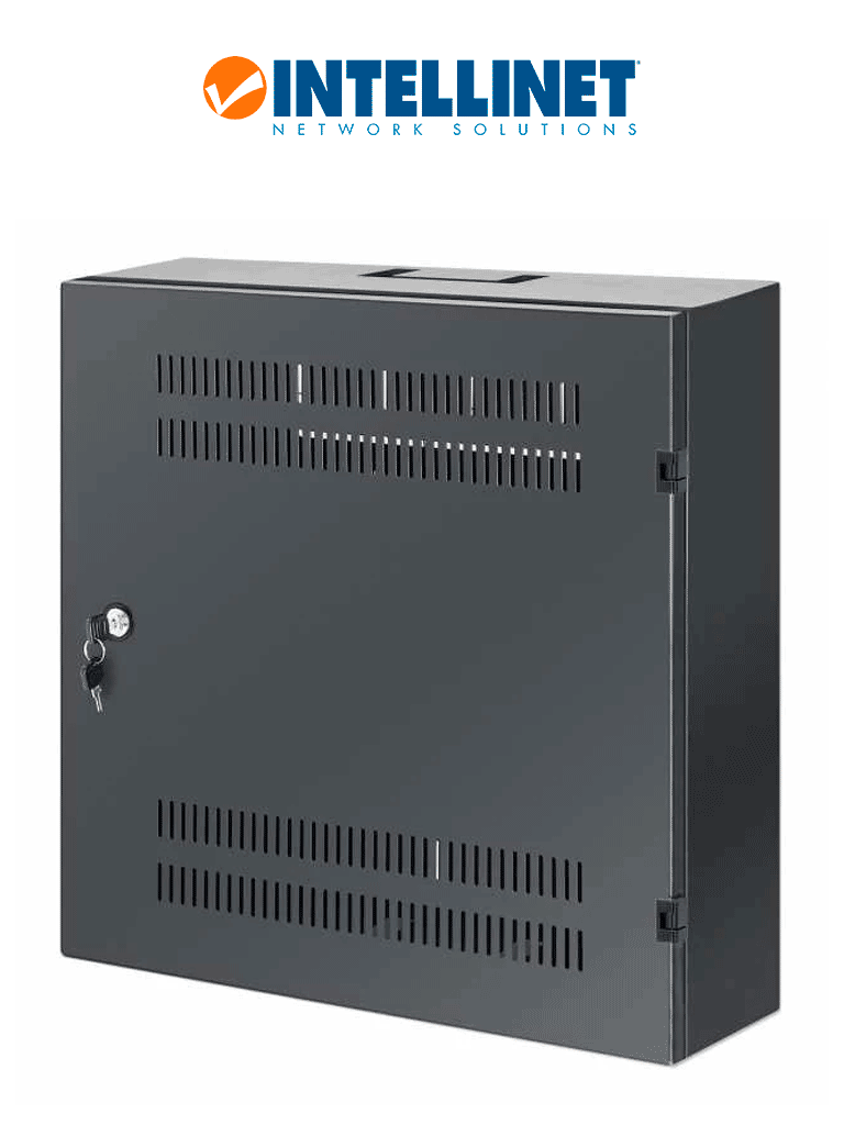 INTELLINET 713689 – Gabinete mural 19″ de tamaño reducido Caja delgada
