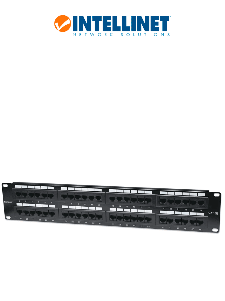 INTELLINET 513579 – Panel de Parcheo Cat5e 48 puertos, UTP, 2UR. ITL16