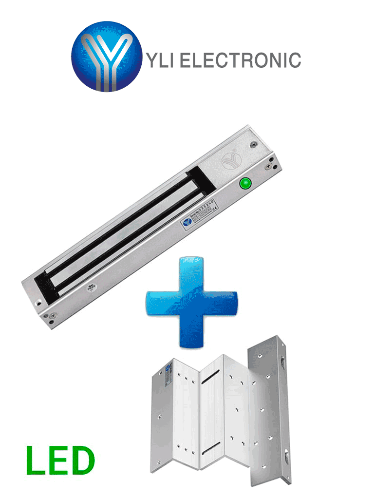 YLI YM280NLEDPAK – Paquete de Cerradura Magnética YM280N con Led y Sop